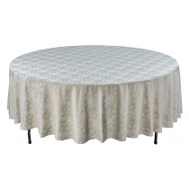 Скатерть круглая без шва, оливковая Ø3м