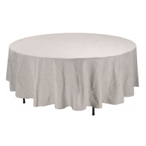Скатерть льняная круглая серая 2,9м