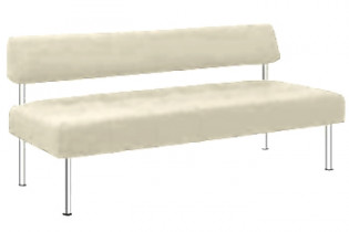 Диван 2х местный белый 1,6*0,8 м