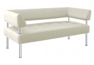 Диван с подлокотником белый 1,6*0,7 м