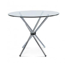 Стол Гидра столешница стекло, диаметр 90 см