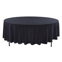 Скатерть круглая без шва черная 3м