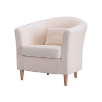 Кресло  ТУЛЬСТА белое кожзам