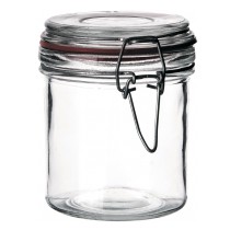 Банка круглая на застежке 275мл стекло